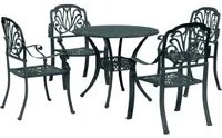 Set da Pranzo da Giardino 5 pz Verde in Alluminio Pressofuso 3216329