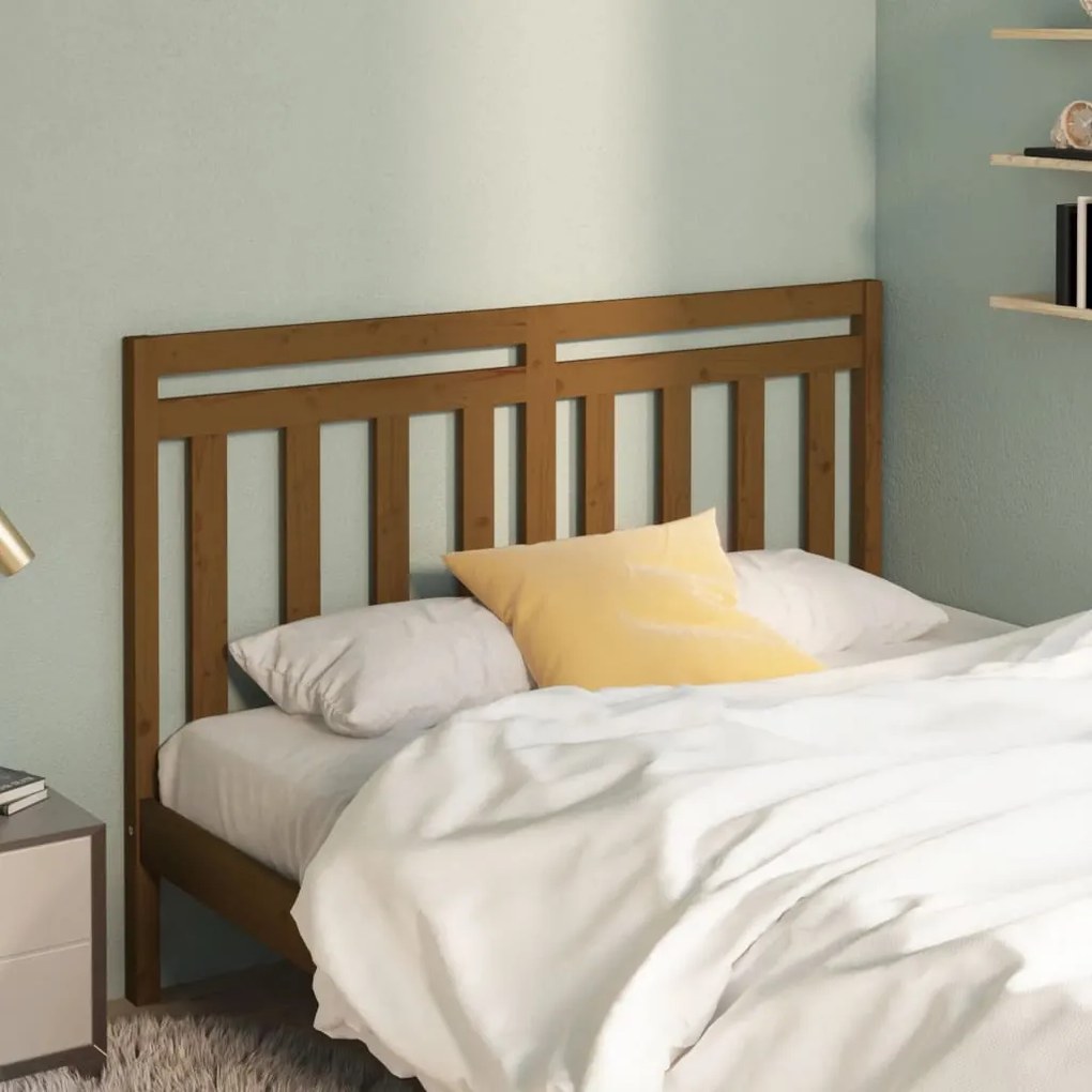 Testiera Per Letto Ambra 156x4x100 Cm İn Legno Massello Di Pino /