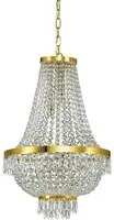 Lampadario Classico Caesar Metallo-Cristallo Oro 9 Luci G9 3W 3000K Luce Calda