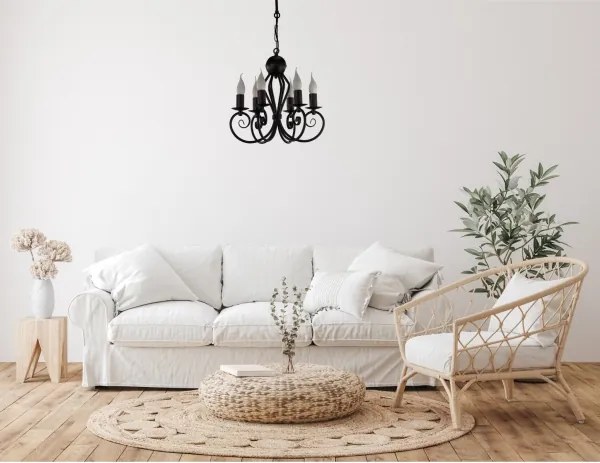 Lampadario a sospensione con catena VINCENT 6xE14/40W/230V