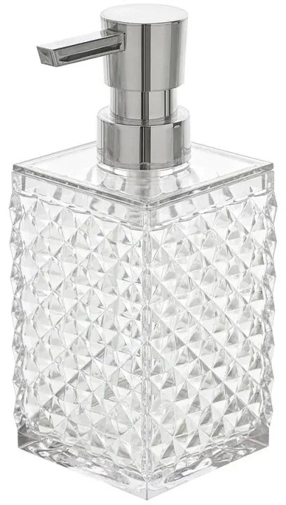 Dispenser Sapone Bianco Trasparente in Plastica AS