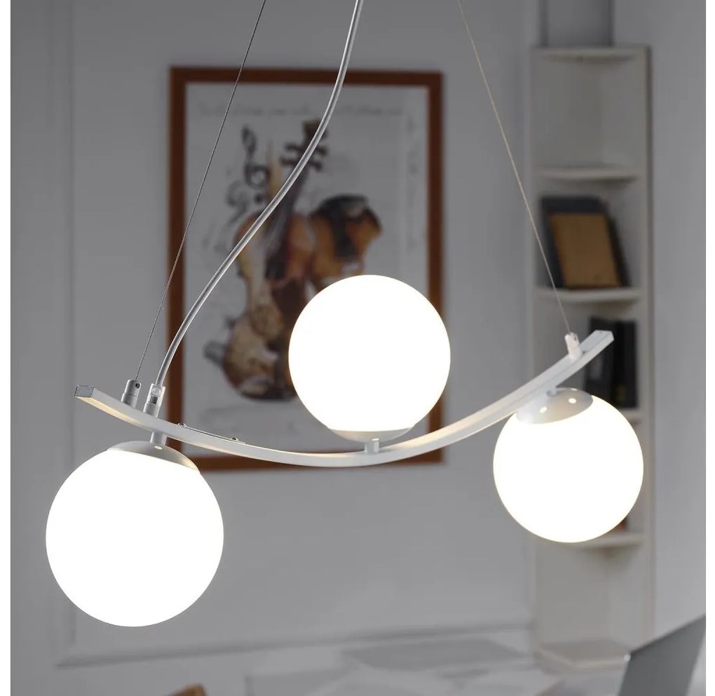 ONLI - Lampadario a sospensione con filo TRIO 3xE14/6W/230V bianco