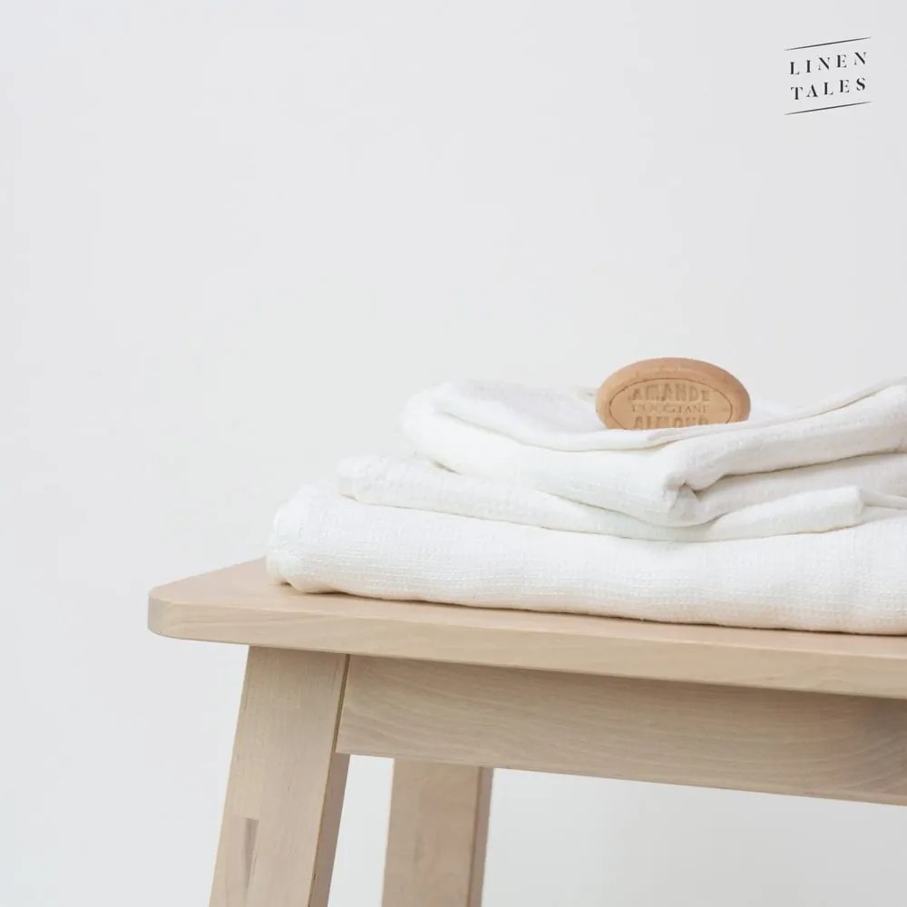 Asciugamano di lino bianco 65x45 cm White - Linen Tales