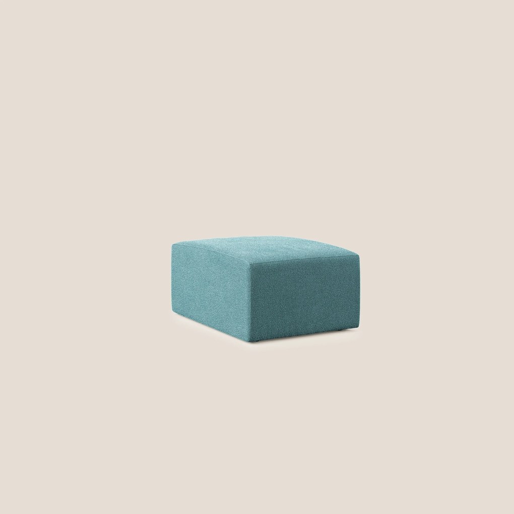Nettuno modulo pouf in morbido tessuto bouclè T07 azzurro