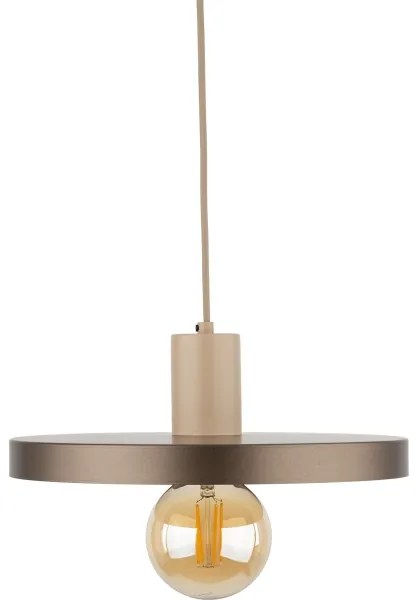 Lampadario a sospensione con filo SILA 1xE27/15W/230V diametro 30 cm marrone/beige