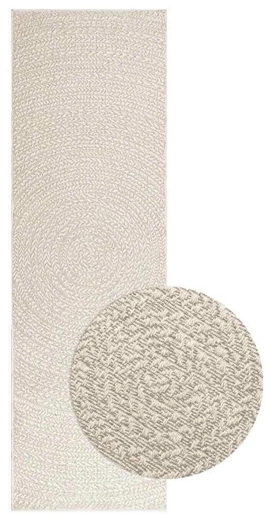 Tappeto Zızur Crema 80x250 Cm Aspetto Iuta Interni Ed Esterni /