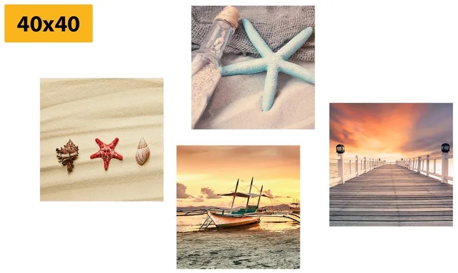 Set di quadri – Tesori del mare e della spiaggia
