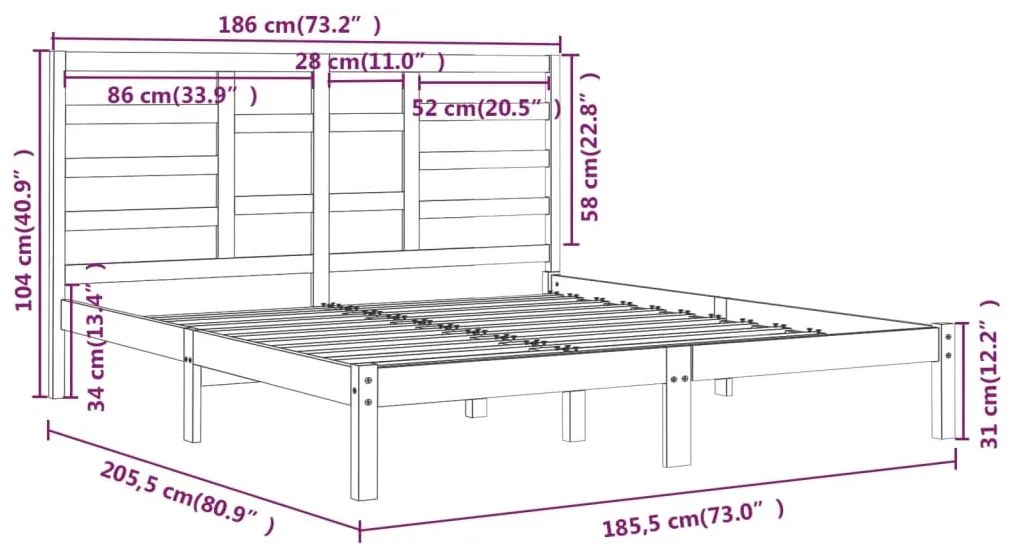 Giroletto in Legno Massello 180x200 cm Super King