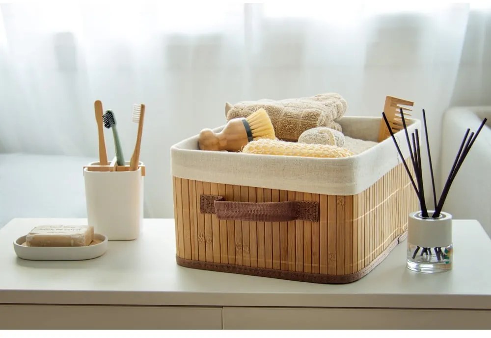 Cesto portaoggetti in bambù marrone Carossa - Compactor