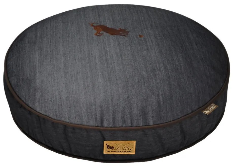 Cuccia in blu scuro per cane ø 90 cm Round Bed Denim Medieval Blue / Dark Chocolate M – P.L.A.Y.
