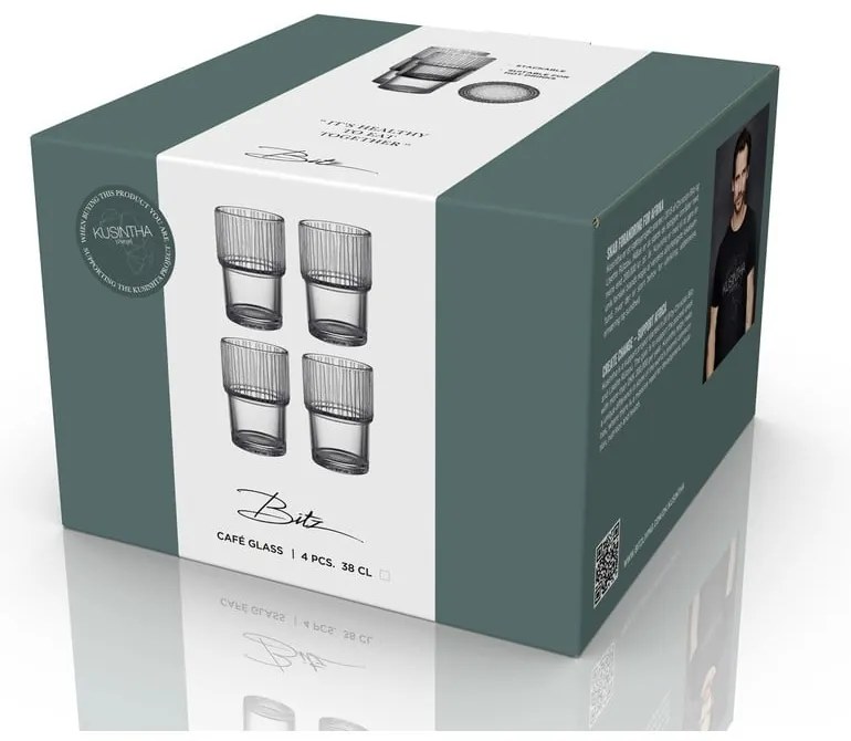 Set di bicchieri 4 pz 380 ml Kusintha – Bitz