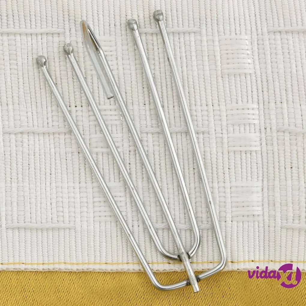 vidaXL Tende Oscuranti con Ganci Effetto Lino 2 pz Gialle 140x225 cm
