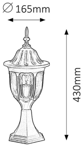 Rabalux 8343 - Lampada da esterno MILANO 1xE27/60W/230V