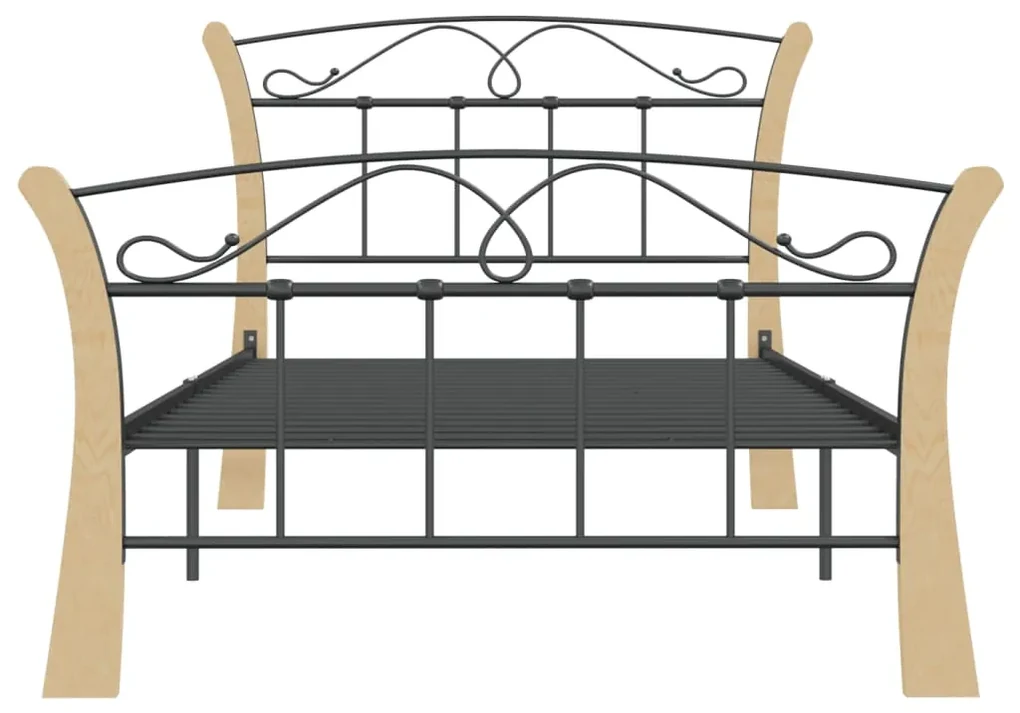 Giroletto nero in metallo 100x200 cm