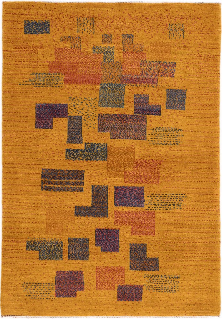 Loribaft Tappeto persiano 150 x 110 Giallo (Iran) Annodato A Mano