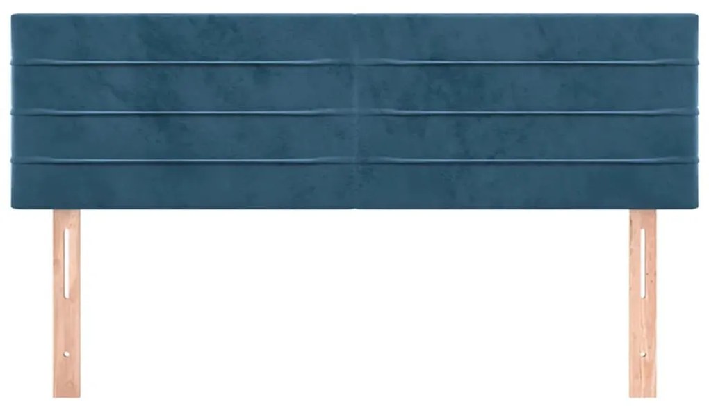 Testiere 2 pz blu scuro 72x5x78/88 cm in velluto