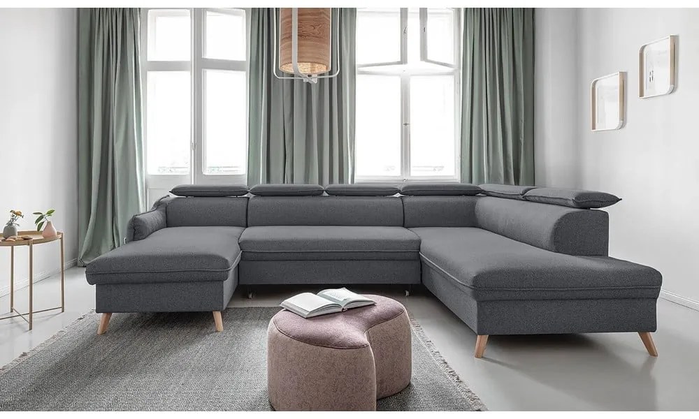 Divano letto angolare grigio scuro (angolo destro) Sweet Harmony - Miuform