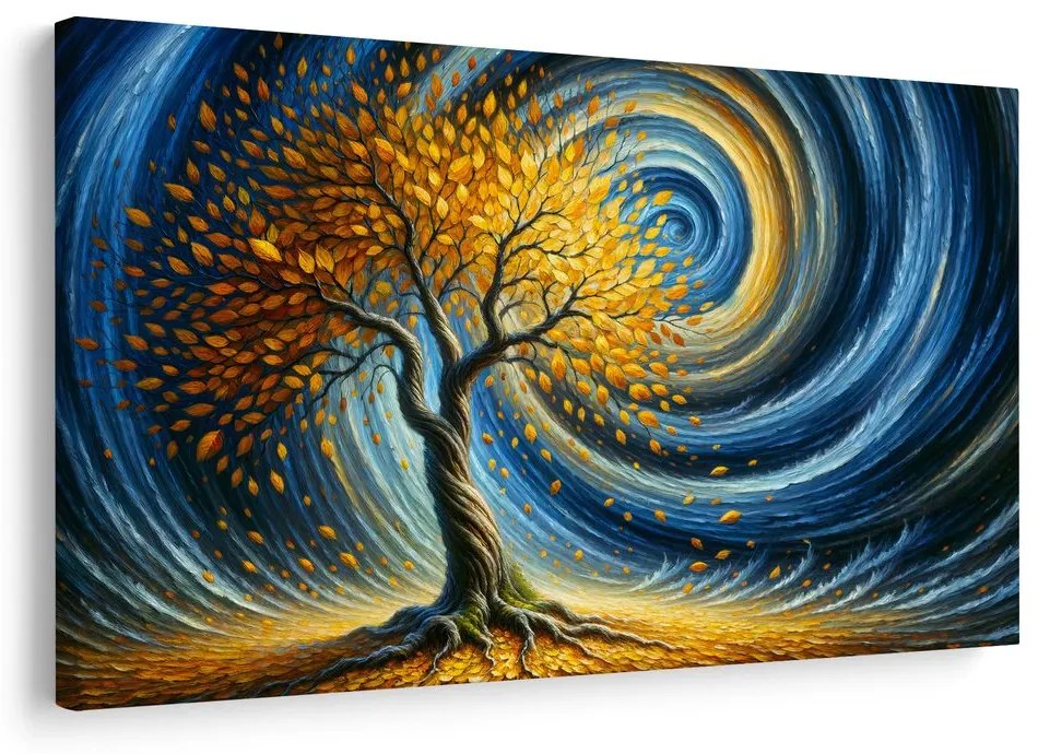 Quadro su tela – Albero della vita nel cielo vorticoso