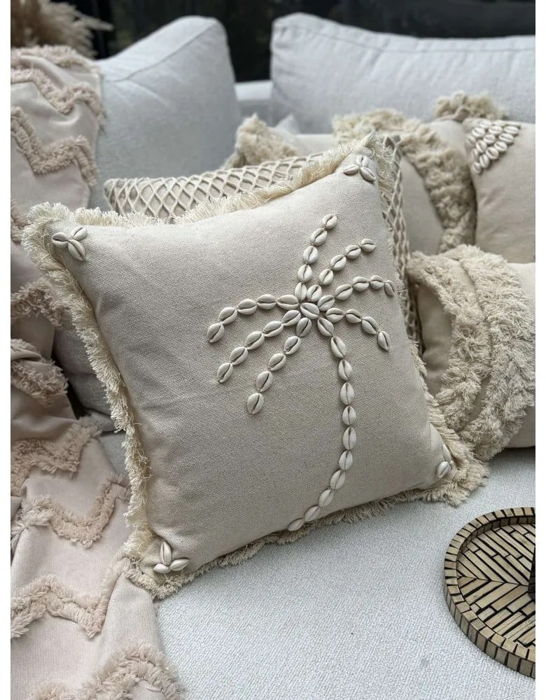 Federa decorativa in cotone 43x43 cm Seashells – Mioli Decor