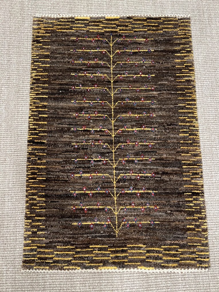 Loribaft Tappeto 90x60 Marrone (Iran) Annodato A Mano