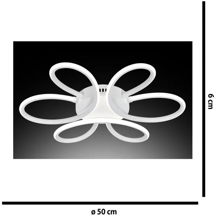 Plafoniera LED Fiore Ø 50 cm bianco NOVECENTO