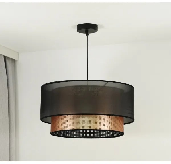 Duolla - Lampadario a sospensione con filo COPPER SHINY 1xE27/15W/230V diametro 45 cm marrone/rame