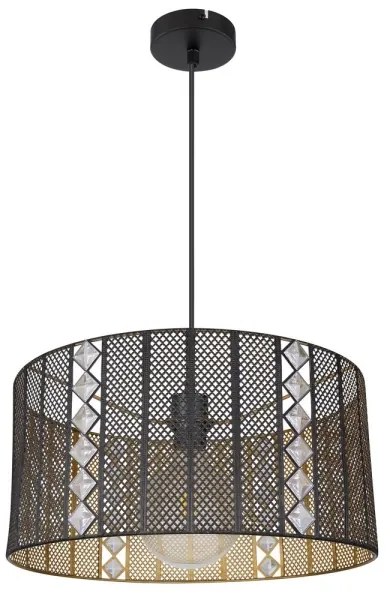 Globo 15450H - Lampadario a sospensione con filo ABINY 1xE27/60W/230V oro/nero