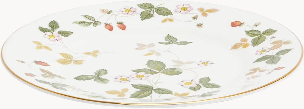 Piatto da colazione in Fine Bone China Wild Strawberry
