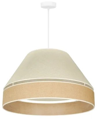 Duolla - Lampadario a sospensione con filo YUTE AVIGNON 1xE27/15W/230V diametro 60 cm grigio/marrone