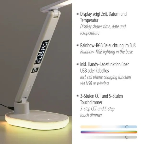 JUST LIGHT. 11018-16 - Lampada da tavolo dimmerabile LED RGBW TINA LED/4W/230V