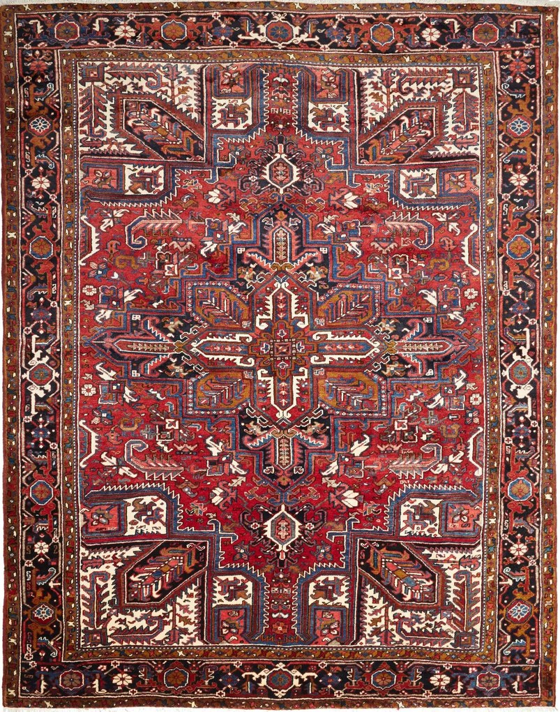 Heriz Tappeto persiano 260 x 330 Rosso (Iran) Annodato A Mano