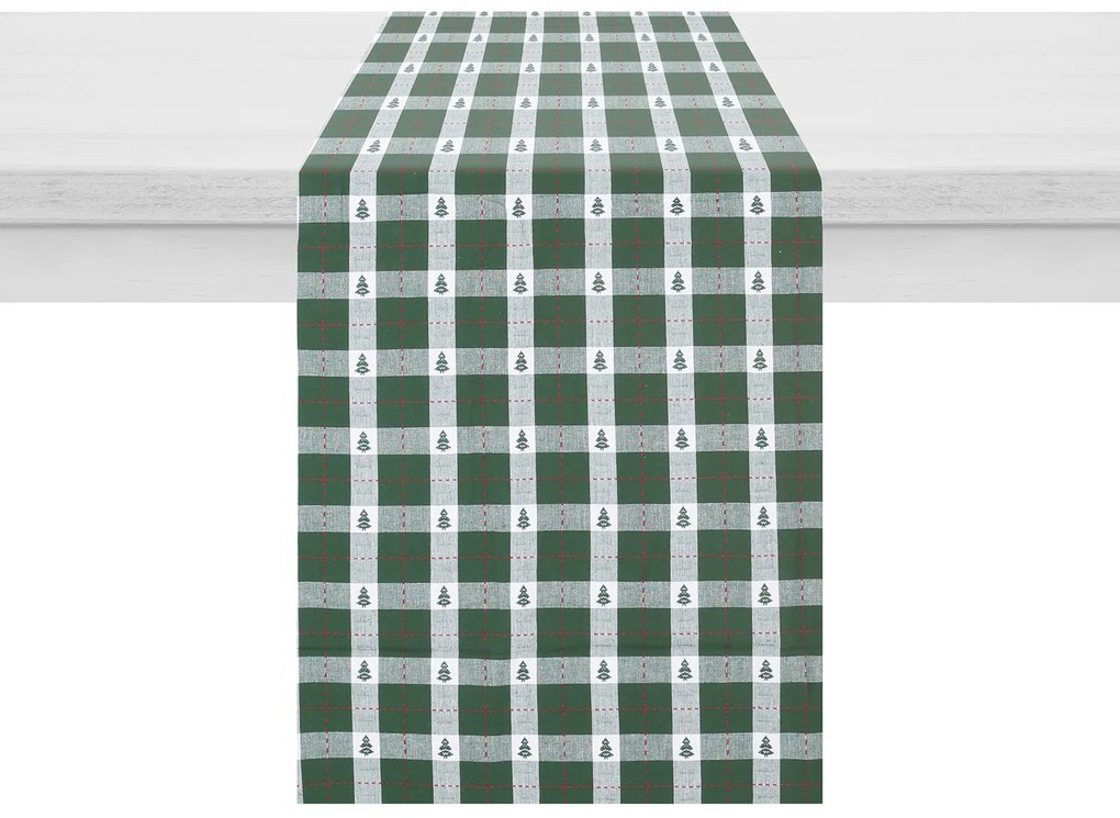 Runner natalizio 50x140 cm Alberi cotone