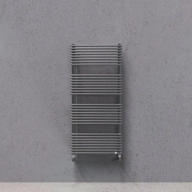 Scaldasalviette ad acqua calda DE'LONGHI SLIM silver dark  interasse 450 mm, L 50 x H 107.7 cm