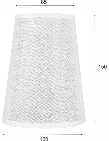 Paralume di ricambio ANTONIO E14 150x120 mm bianco