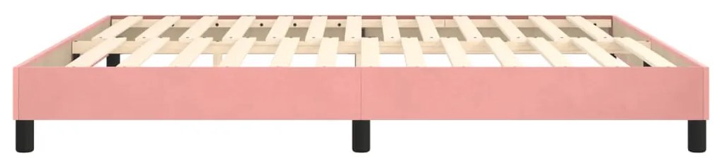 Giroletto a Molle Rosa 160x200 cm in Velluto