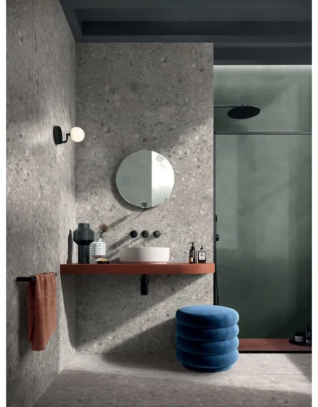 Piastrella da rivestimento interno ed esterno 120 x 280 cm Sp. 6 mm rettificato Futura in gres porcellanato satinato cenere traffico medio forte (pei 3/5) R10 3.36 mq