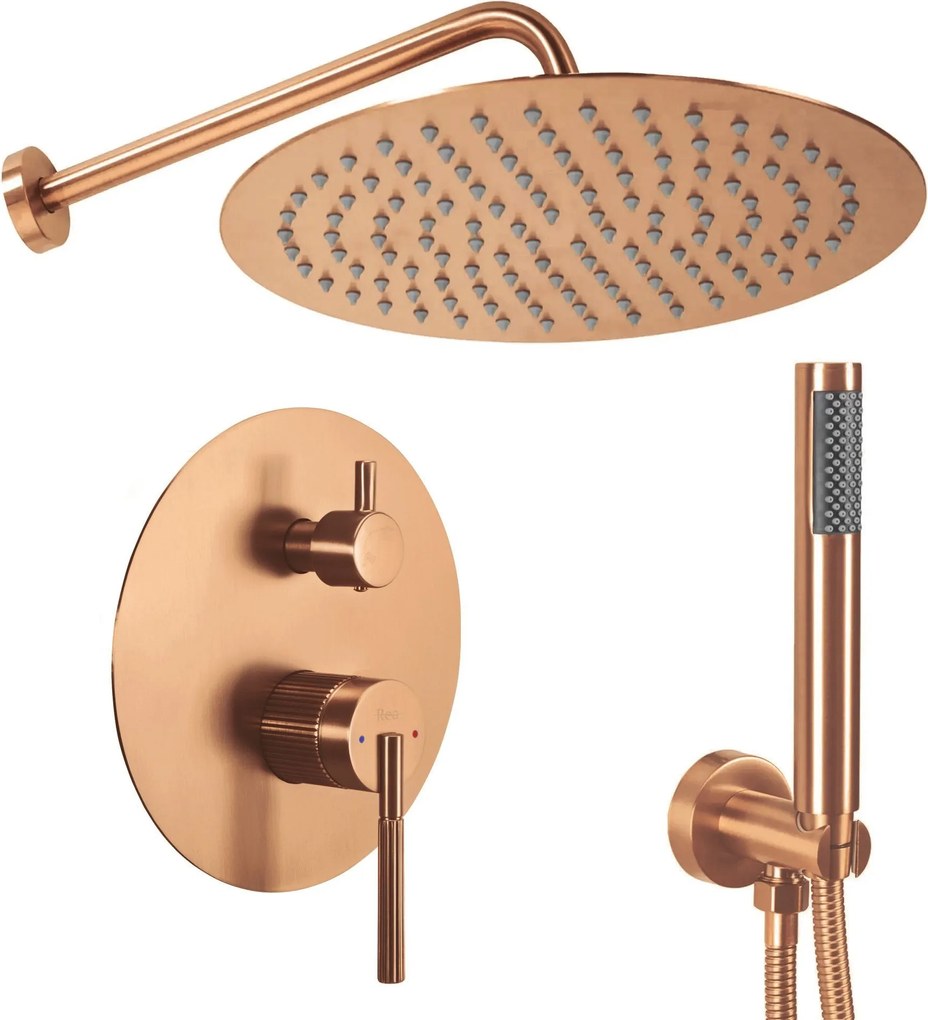 Set doccia da incasso Rea Argon Brush Copper  + BOX