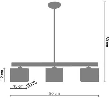 Tosel  Lampadari, sospensioni e plafoniere Lampada da Soffitto cuadrado legno scurofondente e crema  Tosel