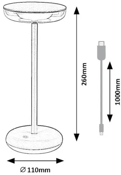 Rabalux 77089 - Lampada LED dimmerabile da esterno KONIN LED/6W/5V IP44 marrone