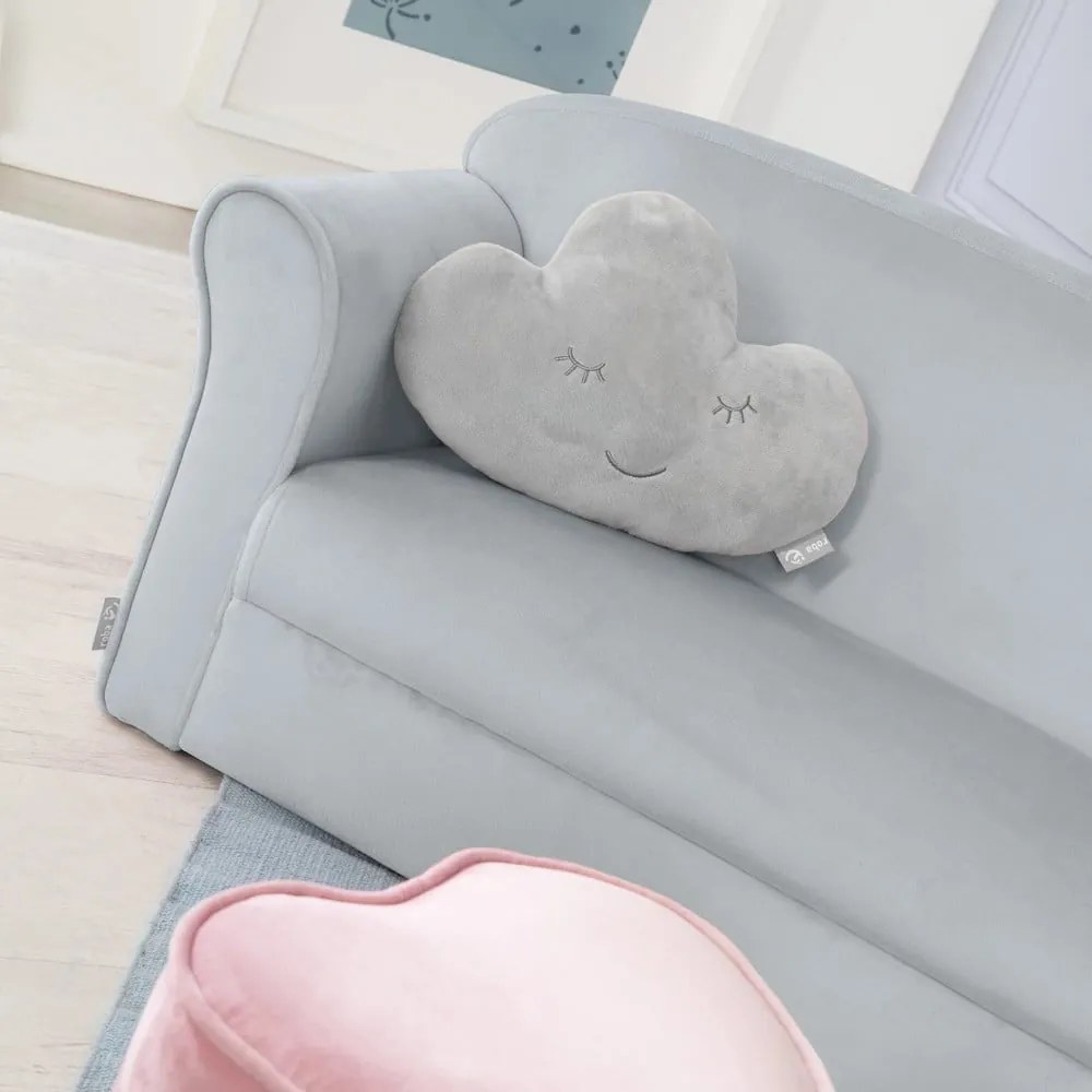 Divano per bambini in velluto grigio chiaro 78 cm Lil Sofa - Roba
