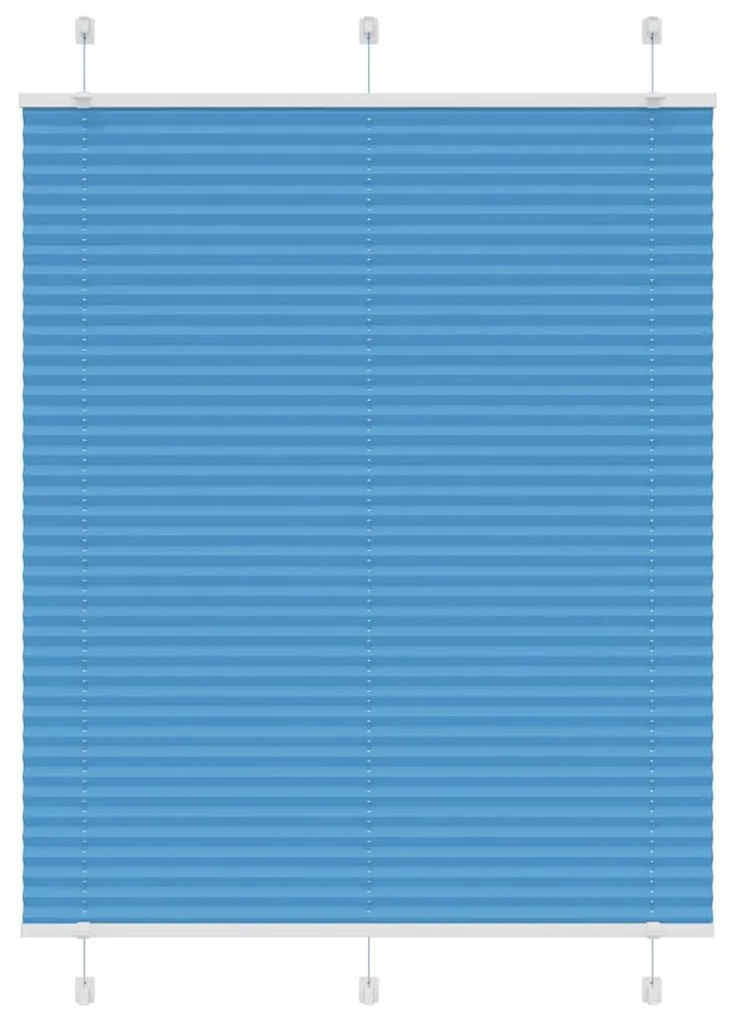 Tenda Plissettata Blu 105x150 Cm Larghezza Tessuto 104,4 Cm /
