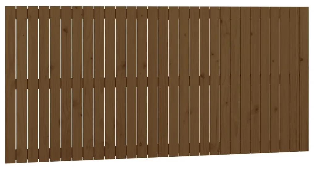 Testiera da parete miele 185x3x90 cm in legno massello di pino