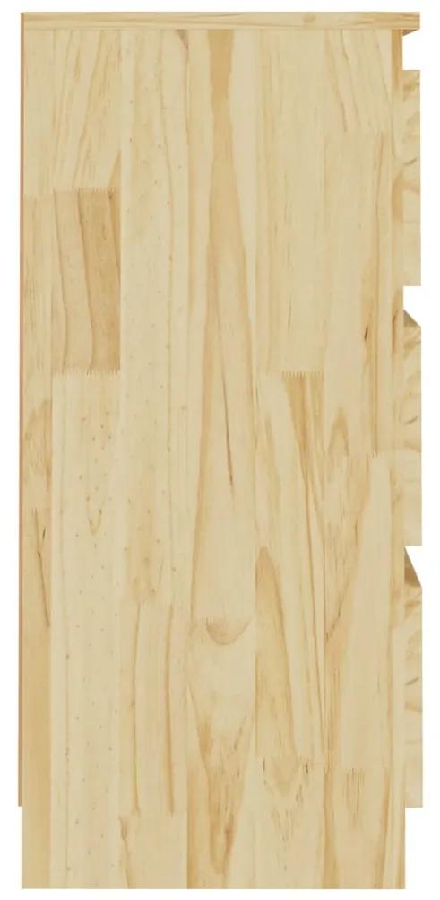 Comodini 2 pz 40x29,5x64 cm in legno massello di pino