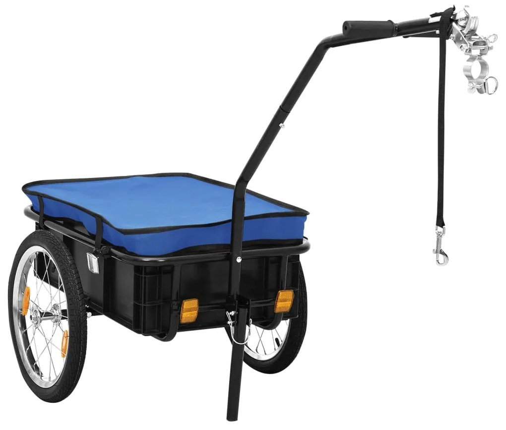 Rimorchio Bici/carrello Manuale 155x60x83 Cm İn Acciaio Blu /