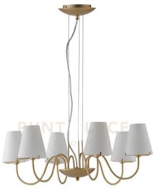 Lampadario a sospensione canto oro e bianca 6 luci attacco g9 65,6x...