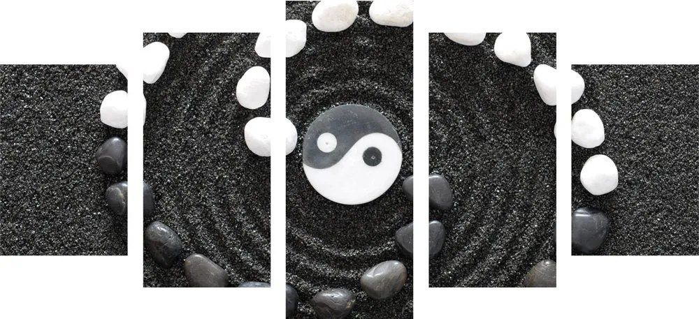 Quadri 5 pezzi – Armonico Yin e Yang