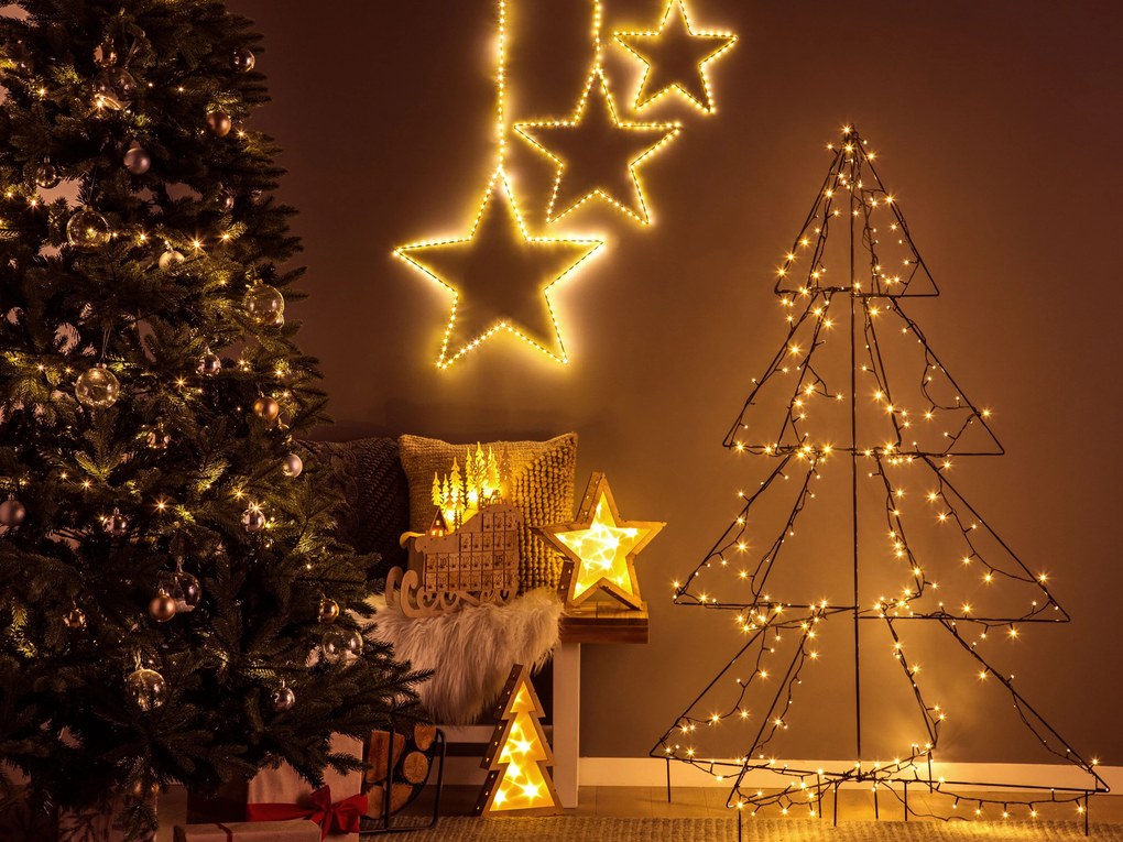 Calendario avvento LED legno chiaro IMPALA Beliani