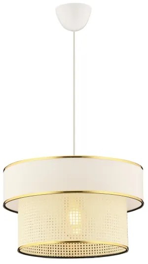 Lampadario a cavo ERO 1xE27/60W/230V crema/oro