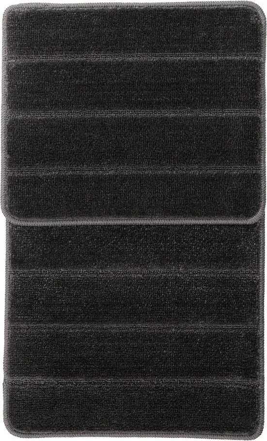 Set di tappetini per il bagno color antracite 2 pz 50x80 cm Yeni Cizgli – Foutastic