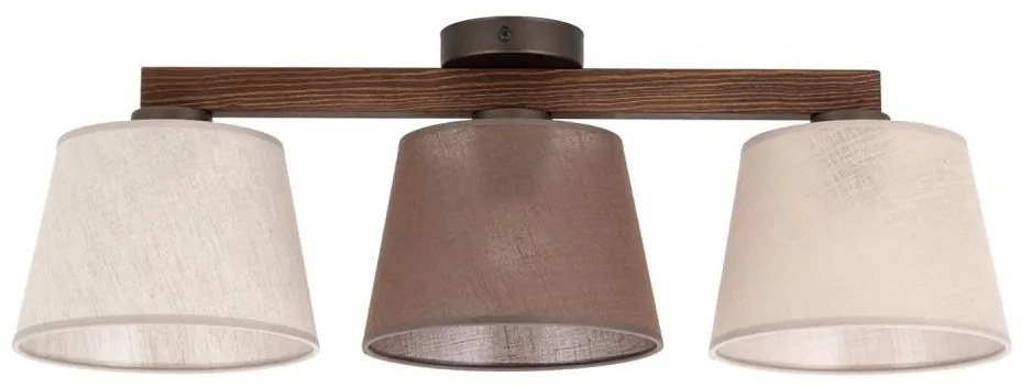 Brilagi - Lampadario a montaggio superficiale LATTE SABIA 3xE27/15W/230V pino/mix